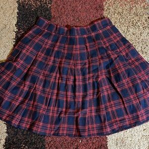 Romwe: plaid skater skirt